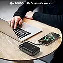 Повербанк 20000mAh Choetech B696 Black QC3.0 PD3.0 бездротова зарядка смартфонів та Apple Watch (43-00132), фото 6