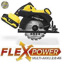 Пила циркулярна акумуляторна Trotec PCSS 10-20V 20 В 150 мм лазерна розмітка кейс для дому, фото 2