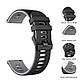Ремінець силіконовий для годинника 22 мм білий з чорним, фото 6