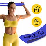 Резинка для фітнесу та спорту із тканини 4FIZJO Flex Band 11-15 кг Blue (P-5907739310934), фото 6