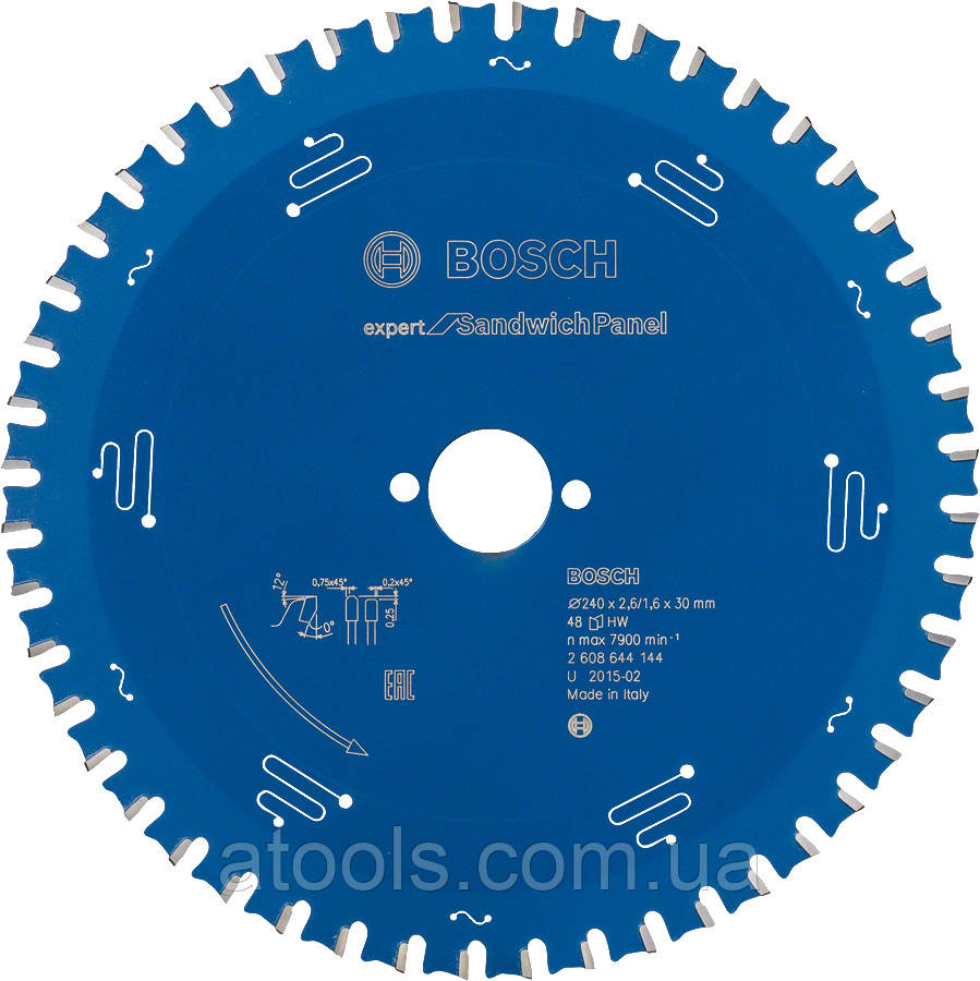 Пильний диск по сендвіч-панелях Bosch 240x30x48z K2.6/1.6 Expert for Sandwich Panel
