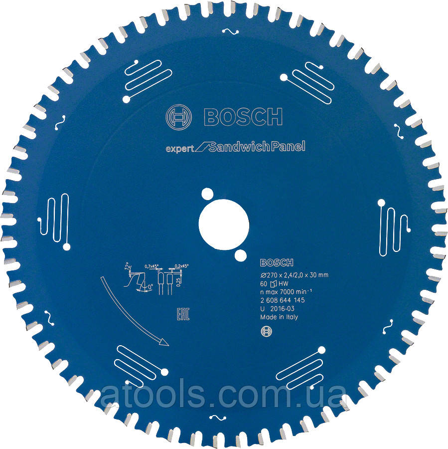 Пильний диск по сендвіч-панелях Bosch 270x30x60z K2.4/2 Expert for Sandwich Panel