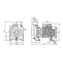 Насос поверхневий поливальний Pumpman TGA1A Нmax 18 м Qmax 16 куб.м 1 1/2"х1 1/2" 750 Вт, фото 3