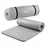 Килимок (мат) спортивний 4FIZJO NBR 180 x 60 x 1 см для йоги та фітнесу Grey (P-5907739317087), фото 5