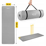 Килимок (мат) спортивний 4FIZJO NBR 180 x 60 x 1 см для йоги та фітнесу Grey (P-5907739317087), фото 8