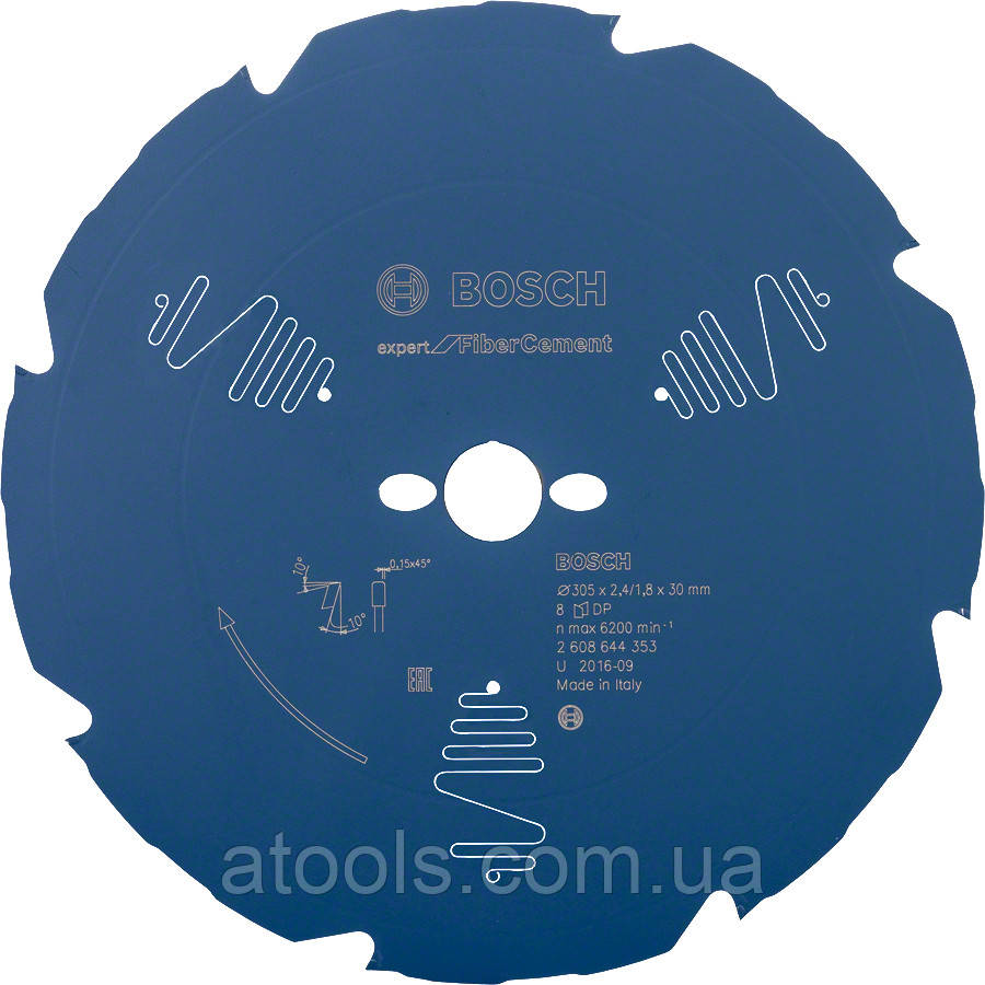 Пильний диск по фіброцементу Bosch 305x30x8z K2.4/1.8 Expert for FiberCement