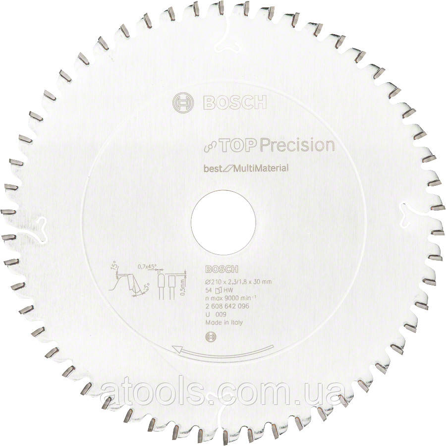 Пильний диск універсальний Bosch 210x30x54z K2.3/1.8 Top Precision Best for Multi Material