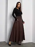 Спідниці ISSA PLUS 14837 S темно-коричневий, фото 2