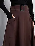 Спідниці ISSA PLUS 14837 S темно-коричневий, фото 4