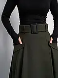 Спідниці ISSA PLUS 14837 S хакі, фото 4