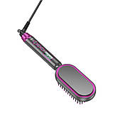 Електричний гребінець випрямляч для волосся Hoco HP44 rose red, фото 5