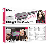 Електричний гребінець випрямляч для волосся Hoco HP44 rose red, фото 8