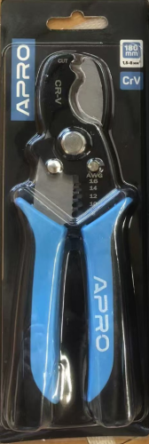 Кабелеріз і знімач ізоляції 180 мм APRO, фото 1