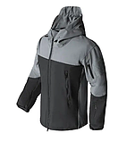 Костюм Soft Shell тактичний сіро-чорний на флісі Gman, фото 3