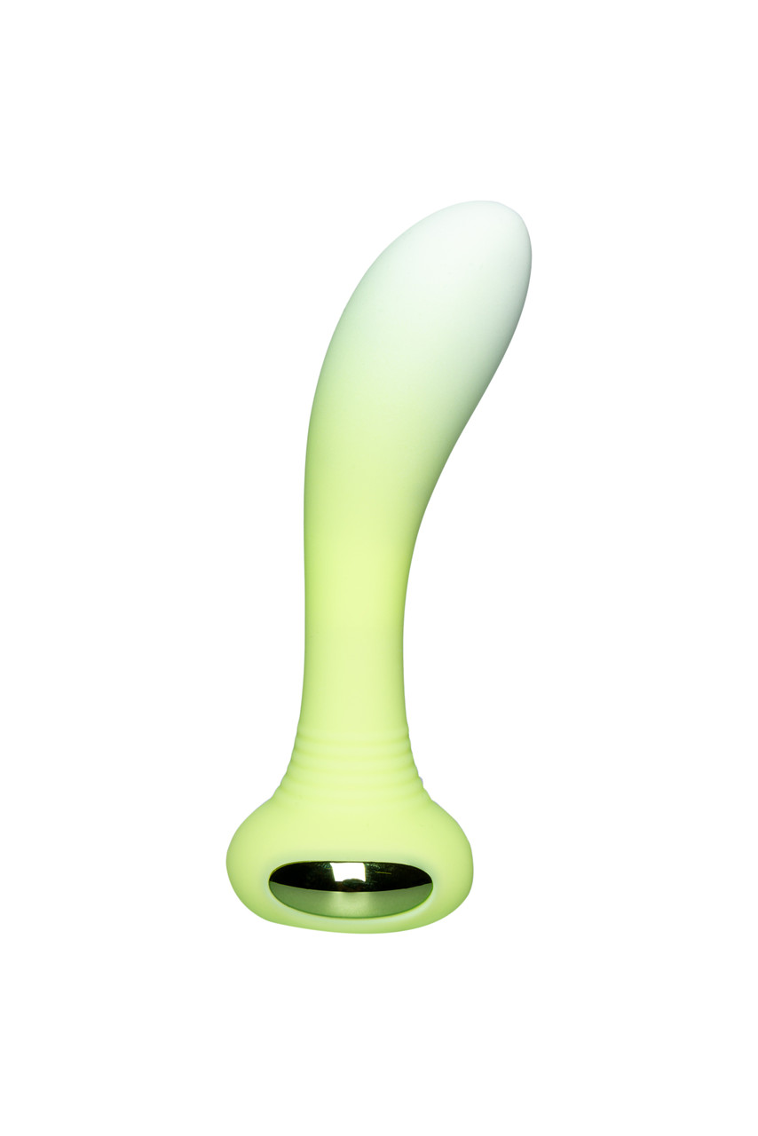 Універсальний вібратор з підсвічуванням Every Night Toys для точки G або P, зелений градієнт 18+, фото 1