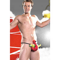 Труси стрінги чоловічі Півень червоний Sunspice розмір One Size Кайф