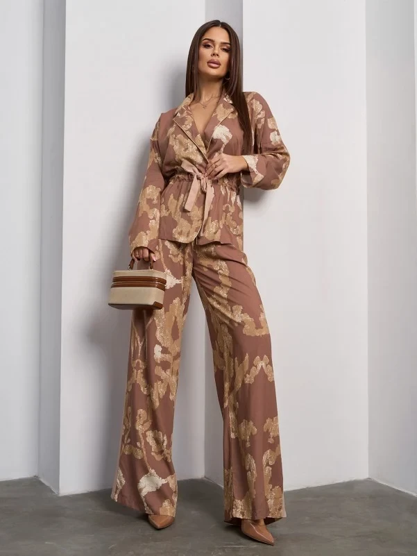 Костюм жіночий коричневий, фото 1