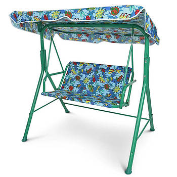 Гойдалка садова з регулюючим дахом для дітей Bambi M 4019-4 Синій