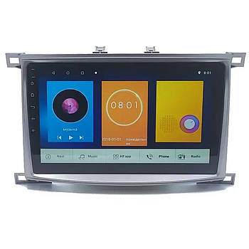 Штатна автомагнітола з навігацією GPS для автомобілів Toyota Land Cruiser 200 2008-2015 на 10" Android 10.1