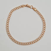 Браслет золотий з плетінням Венеція на руку легкий 18 см