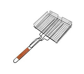 Решітка-гриль із високим бортом. bbq сітка для шашлику 56*31*24*5,5 см Лучшая цена