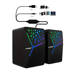 Акустична система 2.0 Jedel S-554 2x3W USB Black (код 147407)