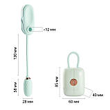 Вакуумний кліторальний стимулятор Otouch Louis Vibrate Teal з віброяйцем, у кейсі - SO9429, фото 2