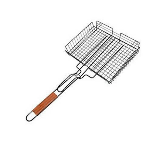 Решітка-гриль із високим бортом. bbq сітка для шашлику 56*31*24*5,5см YU227, фото 1
