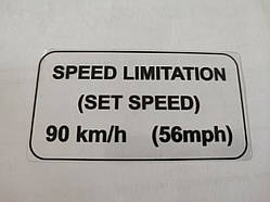 Наклейка  обмеження швидкості (speed limitation) 90 км/год