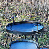 Сковорода садж з борони 50 см з підвіскою для дров Сковорідка туристична для вогнища, фото 4