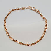 Браслет золотий з кордовим плетінням на руку 20 см