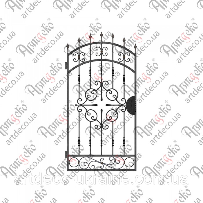 Кована хвіртка (КД-15) 2000х1000. КОМПЛЕКТ ЕЛЕМЕНТІВ, фото 1