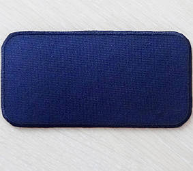 Термоаплікація спортивна 6.0*12.0 см  темн.синя прямокутна