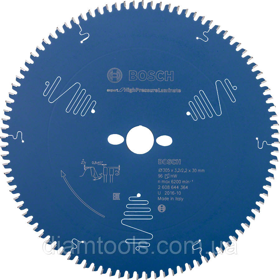 Пильний диск по HPL Bosch 305x30x96z K3.2/2.2 Expert for High-Pressure Laminate