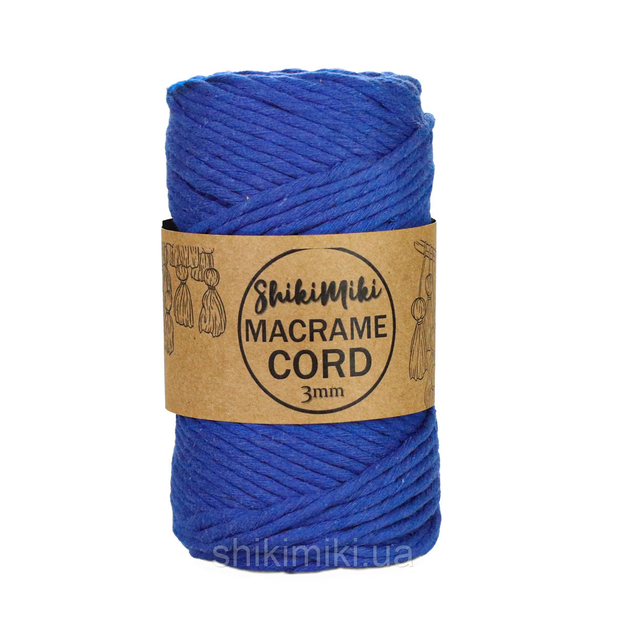 Еко шнур Macrame Cord 3 mm, колір Електрик, фото 1