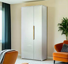 Шафа Стелла / Stella 2Д 1950х900х400мм білий глянець Миро-Марк, фото 2