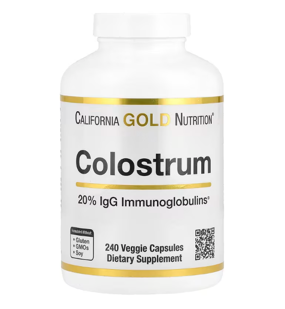 Молозиво Colostrum California Gold Nutrition, 240 рослинних капсул