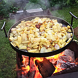 Мангал сковорідка з диска борони 50 см Садж із борони Сковорідки для пікніка з кришкою та чохлом, фото 7