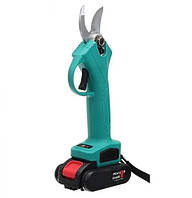 Бездротовий електричний секатор з акумулятором, Садові електроножиці для обрізки дерев. Domotec 68V