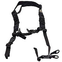 Ремінь збройовий трансформер Чорний трьохточковий, двоточковий, одноточковий MELGO