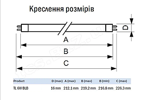 TL 6W BLB DORS Ультрафіолетова лампочка, фото 3