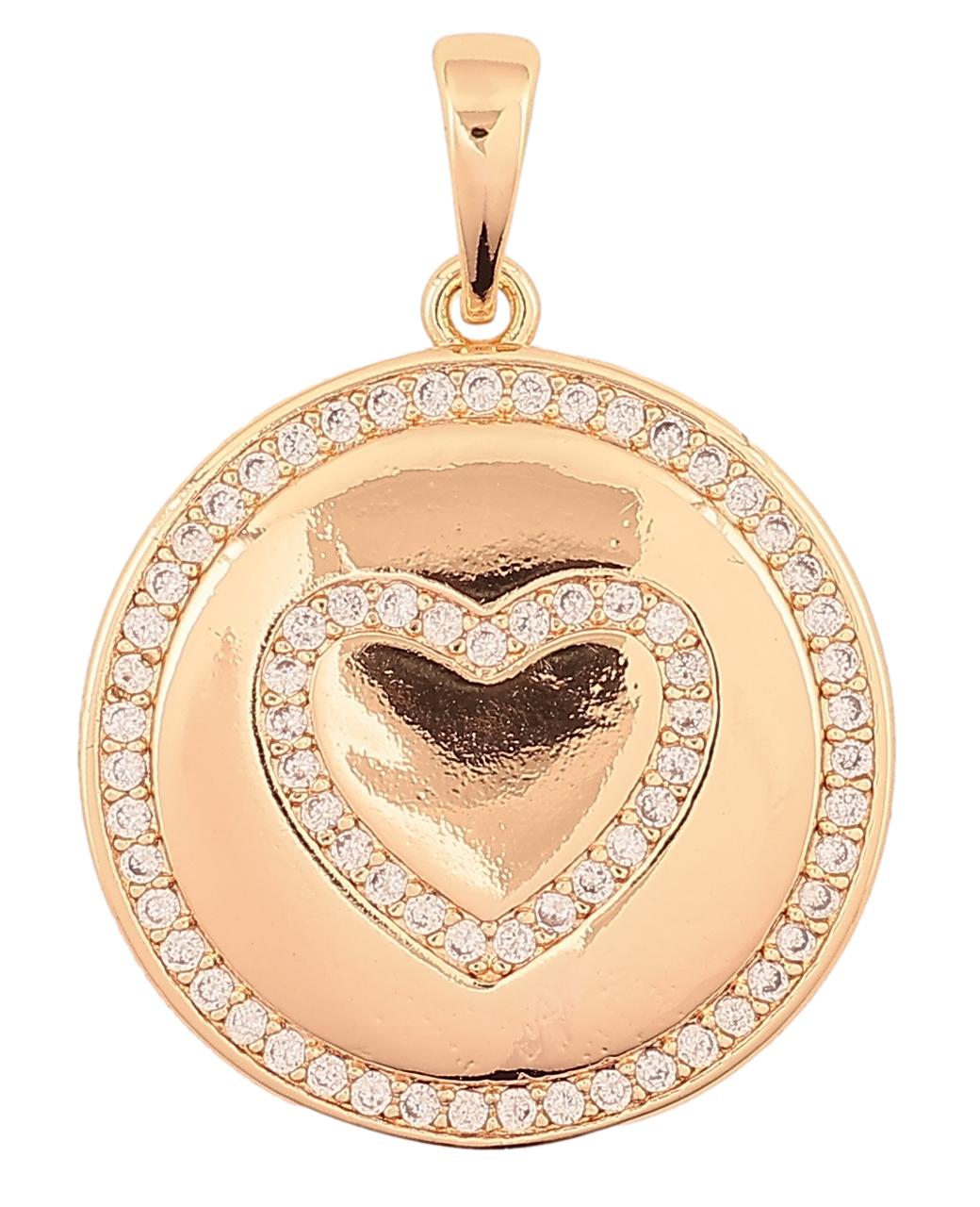 Кулон Xuping M&L Колір 18K «Сердечко з цирконієм" для ланцюжка до 6мм, фото 1