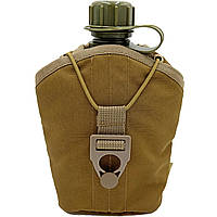 Фляга армійська 1л в чохлі Койот MELGO (фляга тактична польова індивідуальна)