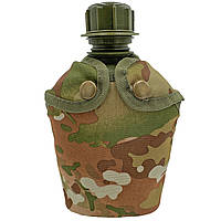 Фляга армійська 1л в чохлі Мультикам Molle MELGO (фляга тактична польова індивідуальна)