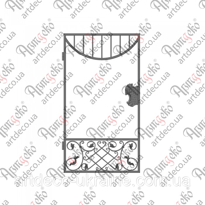 Кована хвіртка 1700Х930.(КД-12) КОМПЛЕКТ ЕЛЕМЕНТІВ, фото 1