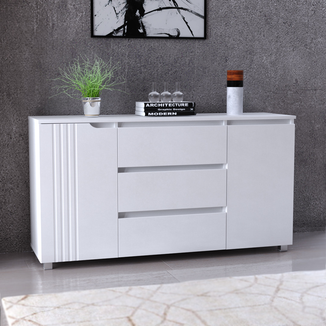 Тумба "Портленд " К-312, Біла (138/76/40), фото 1