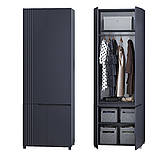 Шафа для одягу  "Портленд", К-824-L, Графіт / Графіт (80/230/52), МДФ, фото 3