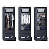 Шафа для одягу "Портленд", К-823-L, Графіт / Графіт (80/230/52), МДФ, фото 2