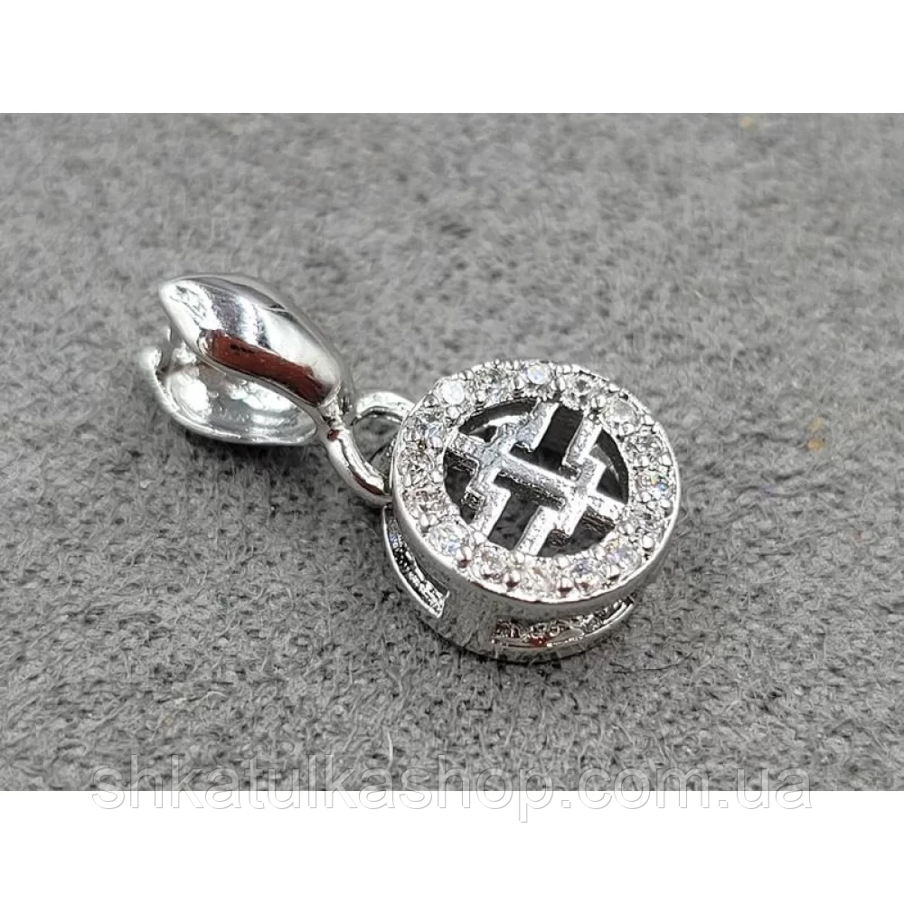 Тримач для намистин 8,7*17мм, колір сталь, гіпоалергенний сплав, фото 1