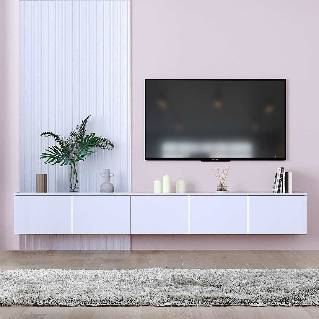 Тумба ТВ "Капрі" навісна, К-508, Біла (250/33/35), фото 1